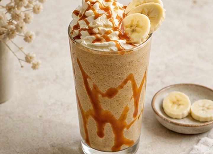 Banana Caramel Frappe