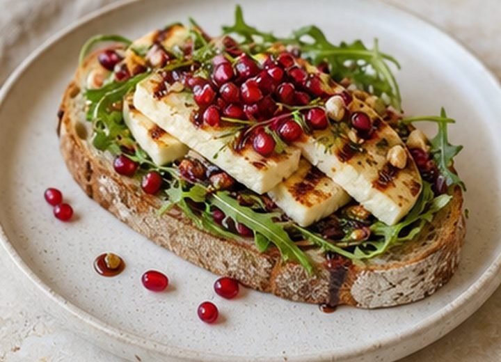 Halloumi Pomegranate Sourdough