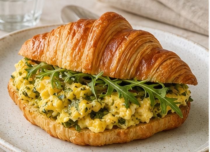 Pesto Scrambled Croissant