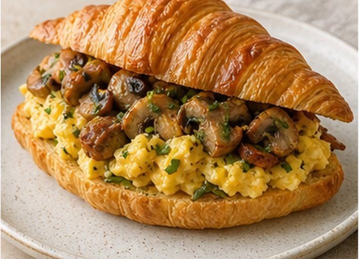 Sausage Mushroom Croissant